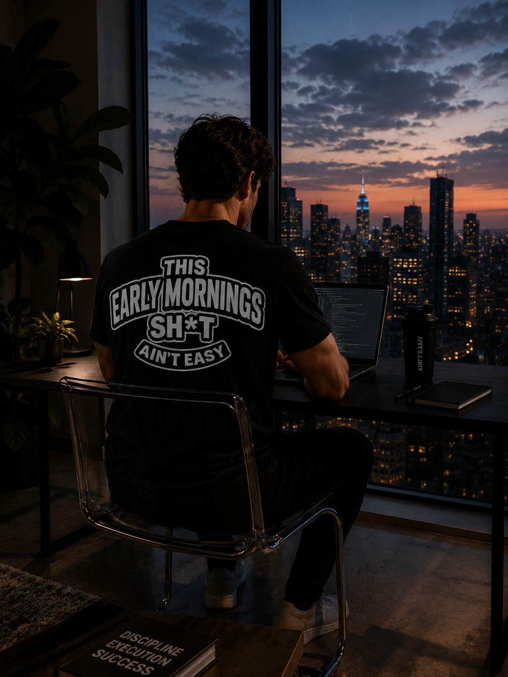 THIS EARLY MORNING SH*T AIN'T EASY™ | Unisex Heavy Cotton T-Shirt