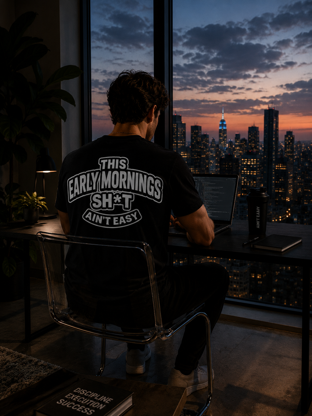 THIS EARLY MORNING SH*T AIN'T EASY™ | Unisex Heavy Cotton T-Shirt